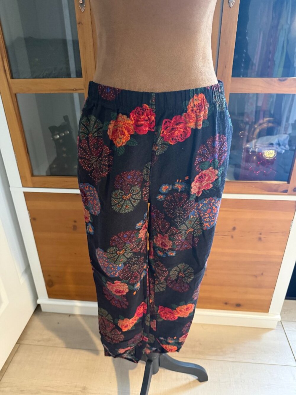 Unbranded Black Linen Pants Size L